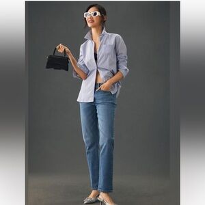 Anthropologie Pilcro Slim Boyfriend Relaxed Leg Jeans in Raindrop Wash size 26